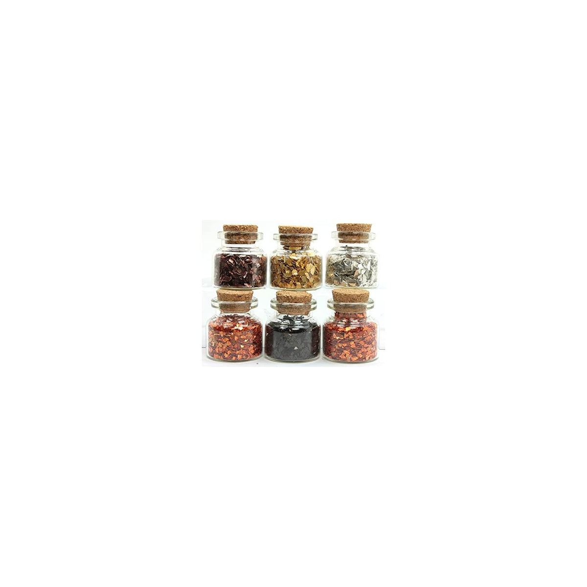Meyer Imports Glitter, 1/8" to 1/4", Set Of 6 Orange & Black