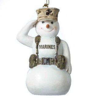 Kurt Adler United States Marine Corps Saluting Snowman USMC Christmas Ornament MC2132 New
