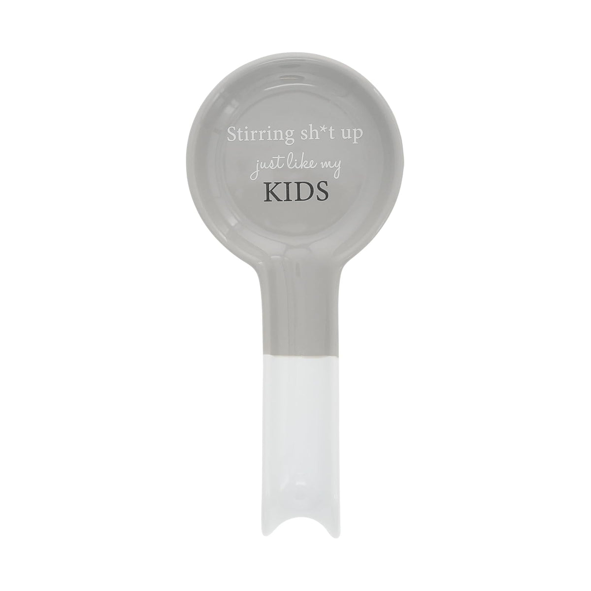 Pavilion Gift Company Spoon Rest, 9.25", Grey, White