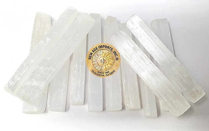 New Age Imports, Inc.® ~ Premium Quality Selenite Sticks 3-4" Long 1 LB. Great for Wicca, Reiki, Healing, Metaphysical, Chakra, Positive Energy, Meditation, Protection, Decoration or Gift (3-4")