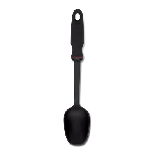 Norpro 1701 Ez Solid Spoon Ergonomic Grip, 1.8 x 12 x 2.2 inches, Black