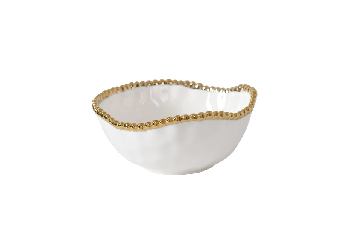 Pampa Bay Dishware Place Setting, Medium, White and Gold