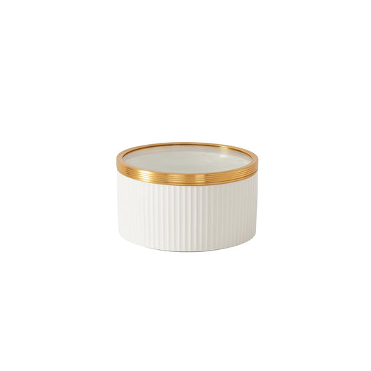 Pampa Bay Food Storage Container, 6 x 3.5 Inch; 34 Ounce, White