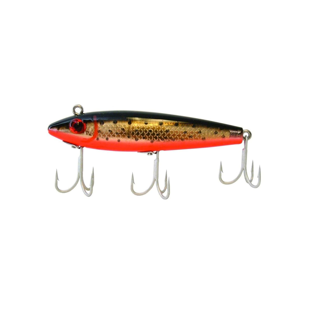 MirrOLure Fishing Hook, 3 5/8 Inch, 1/2 Oz, Black Back Orange Gold