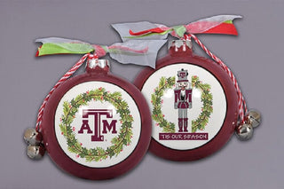 Magnolia Lane Hanging Ornament, 3.5-inch, Maroon, White, Red, Green, Silver, Gol