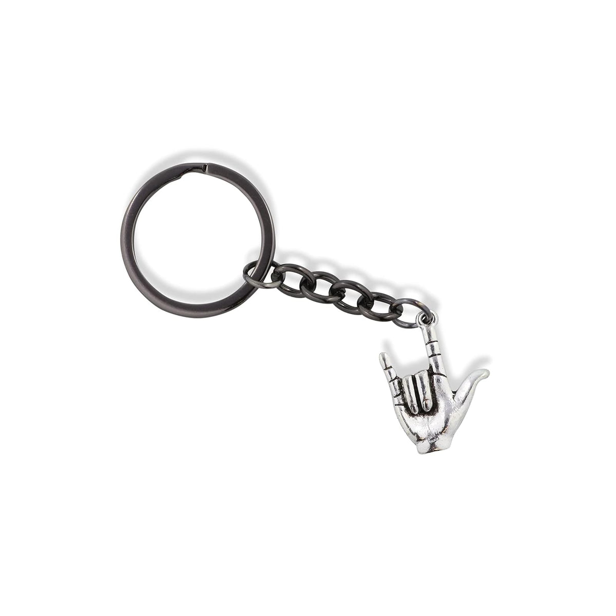 Dave The Bunny Keychain, Medium, Silver