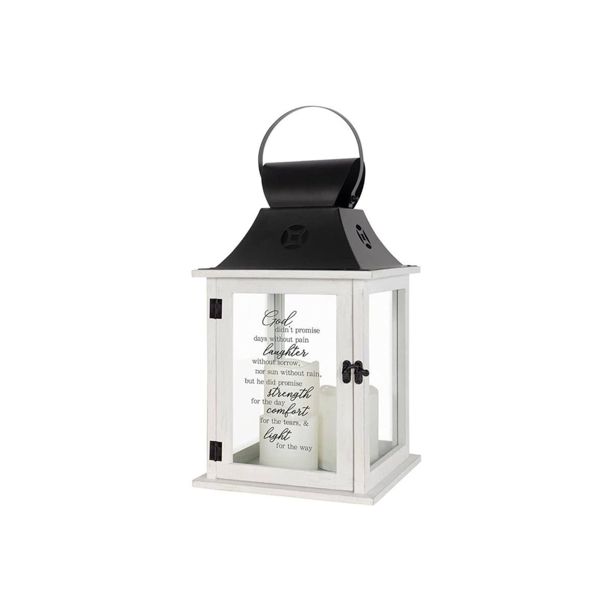 Carson Candle Holder, 9-inch Width x 18-inch Height x 9-inch Diameter, Black, Wh