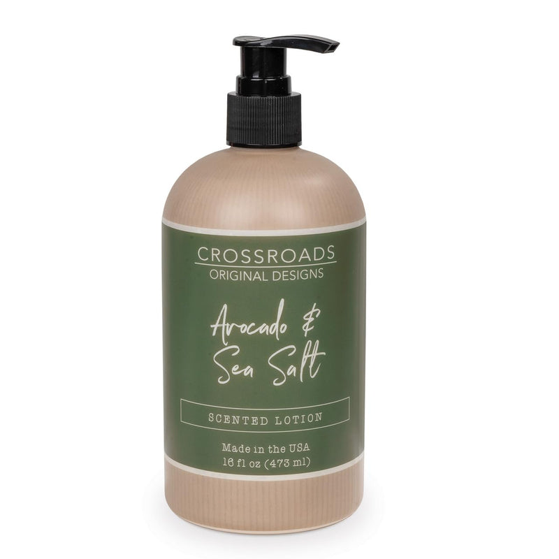 Crossroads Original Designs Hand Lotion Avocado and Sea Salt - 16 oz., Scented Lotion