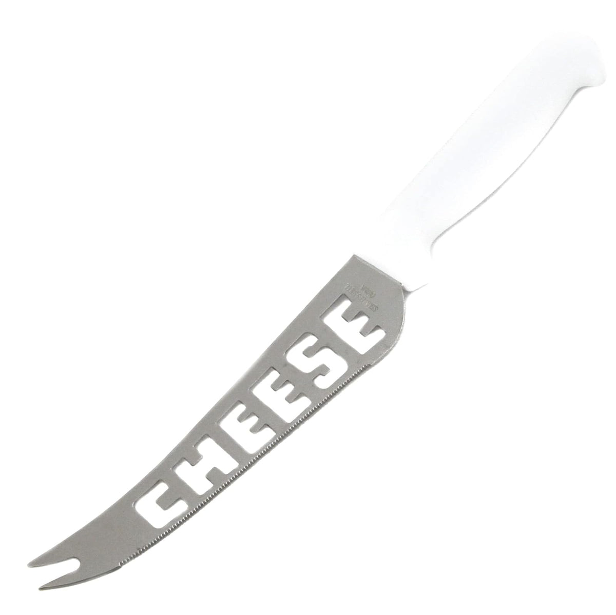 Chef Craft Classic Stainless Steel Blade Cheese Knife with Plastic Handle, 9.5 inch, White