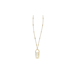 Pavilion Gift Company Necklace, 16.5" - 18.5", Gold, White, Clear, Brown