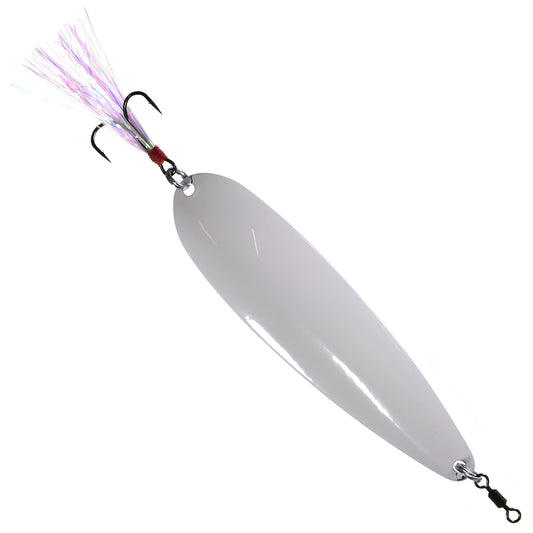 Nichols Lures FS16-118 5" Lake Fork Flutter Spoon, Snow, 1-1/8oz