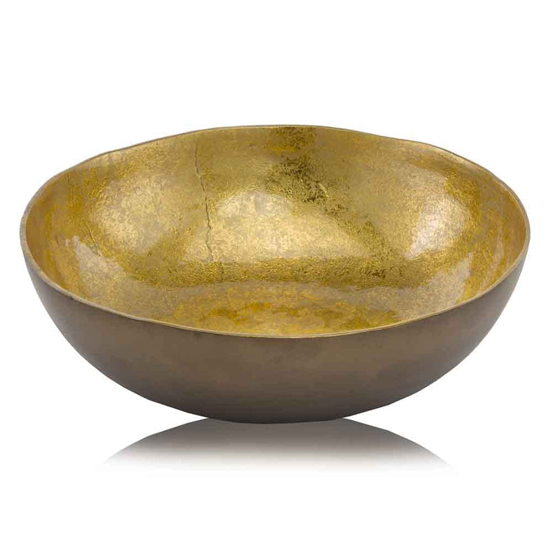 Modern Day Accents Metalico Round Decorative Bowl, Large