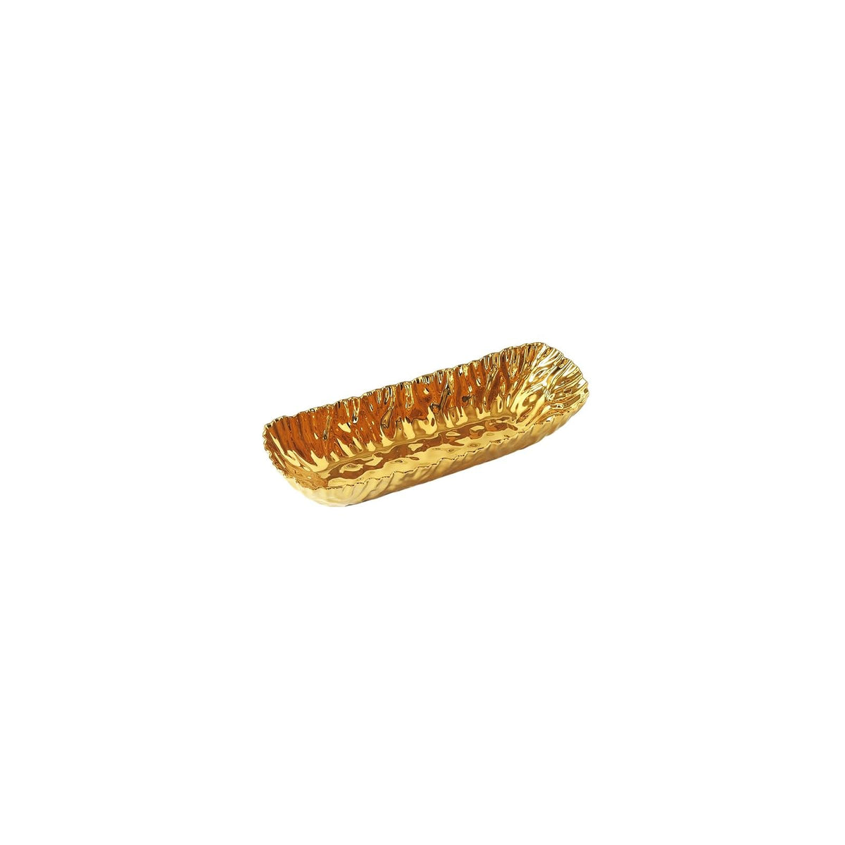 Pampa Bay Dishware Plate, 14 × 4.75 × 3 in, Gold