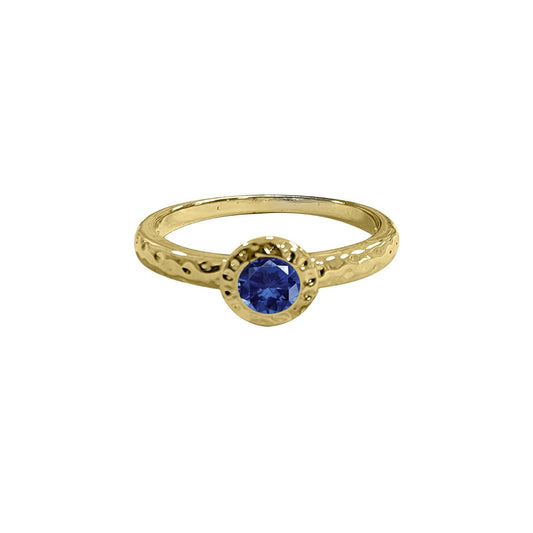 Maya J Figurine, Size 10, Yellow Gold (Sapphire)