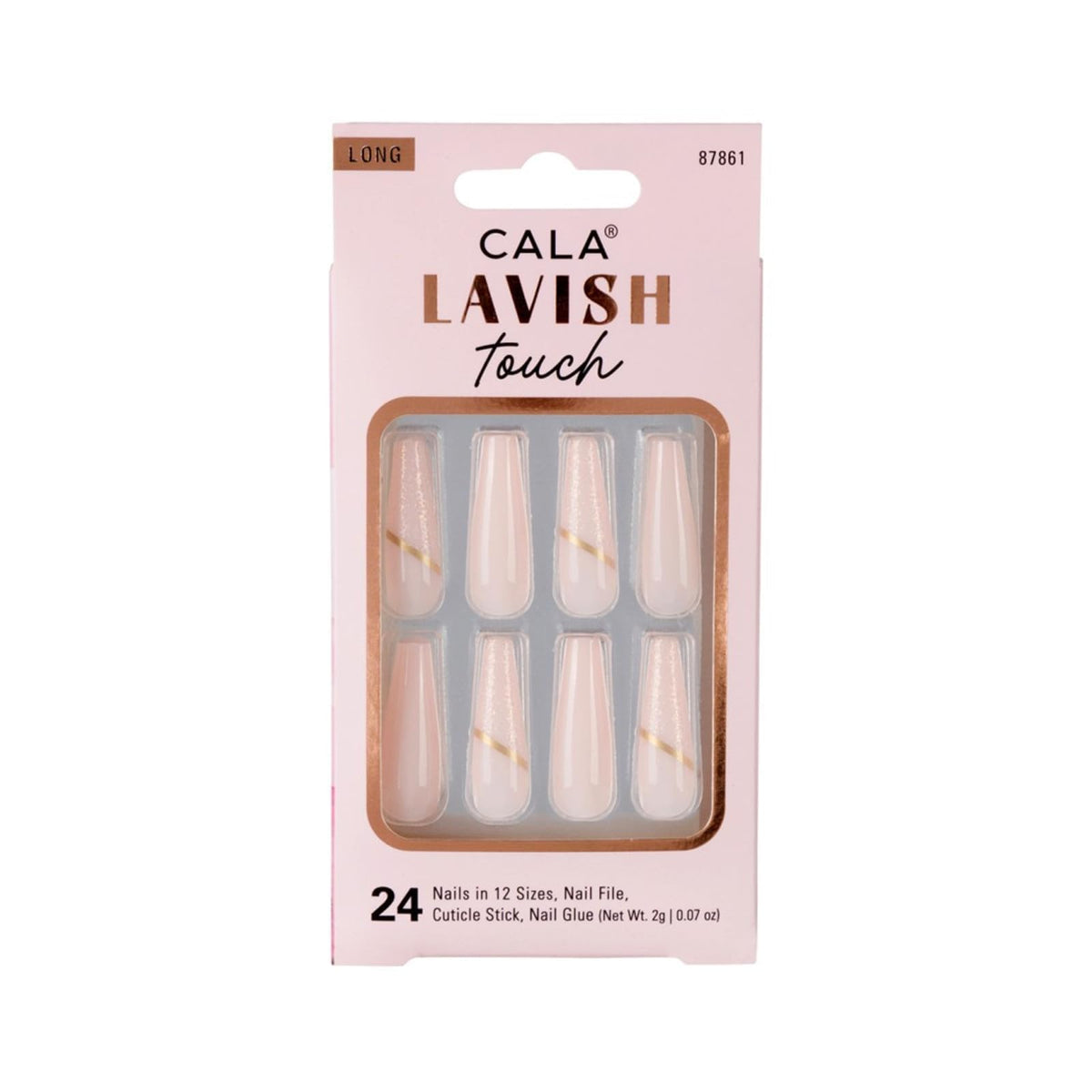 Cala False Nail, Medium, light pink
