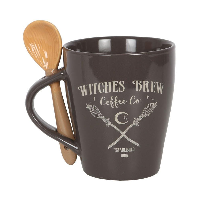 Pacific Giftware WITCHES BREW COFFEE CO. MUG &amp; SPOON SET