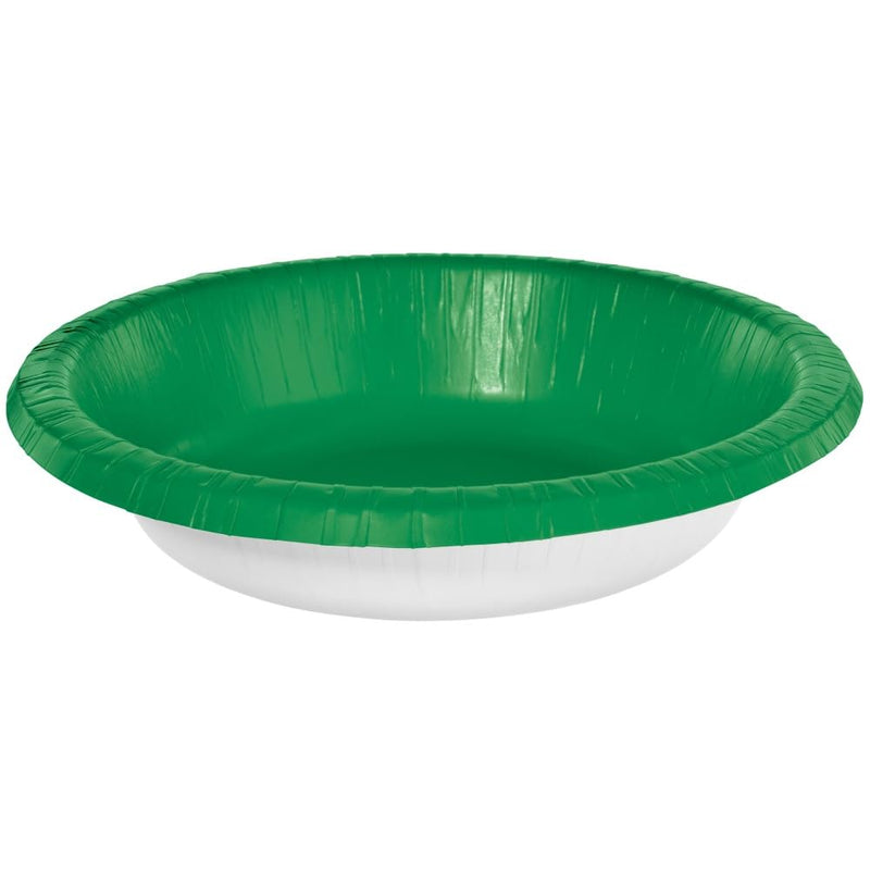 Festive Green Paper Bowls (Pack of 20) - 20 oz. - Vibrant &amp; Eco-Friendly Bowls - Ideal for Parties, Events &amp; Special Occasions