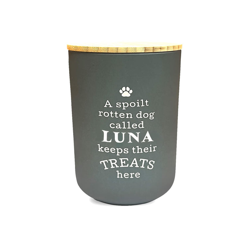History & Heraldry Personalised Dog Treat Jar - Luna
