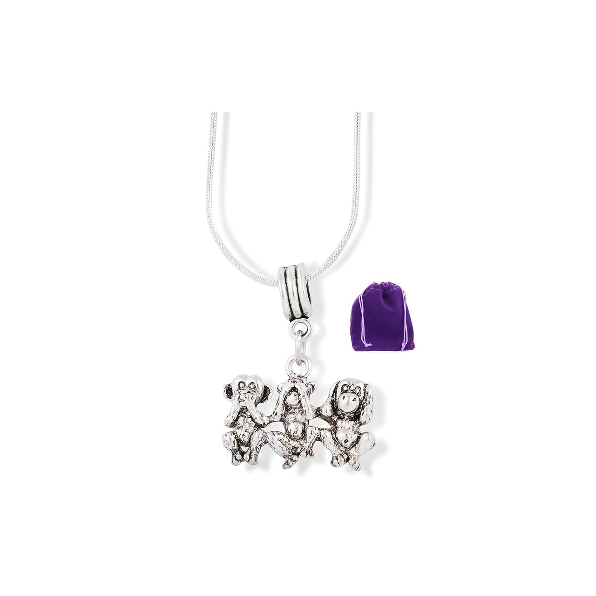 Dave The Bunny Necklace, Silver, Chain,Charm