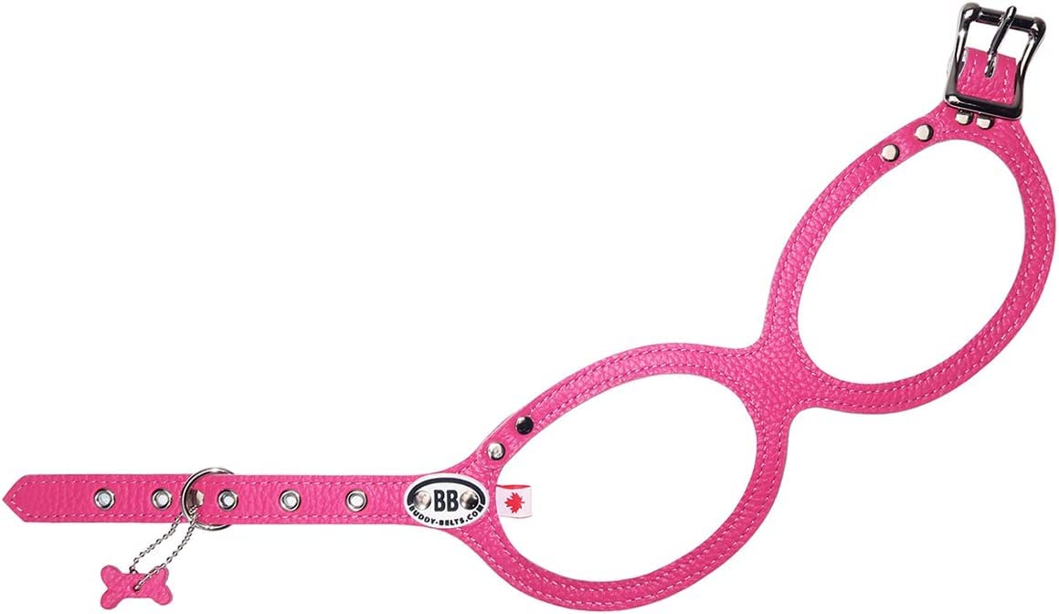 Buddy Belts Harness Pebble Grain Hot Pink - Luxury Edition (5)