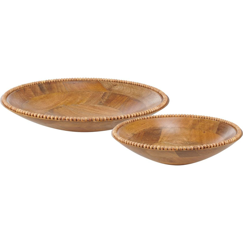 Primitives by Kathy Wooden Salad Serving Bowl Set