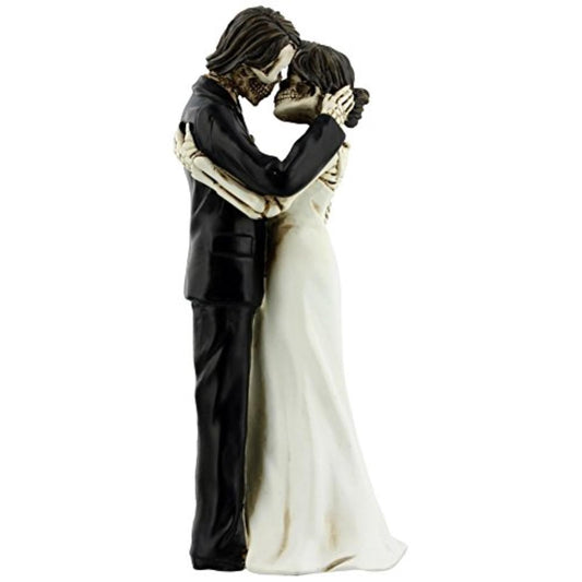 Pacific Trading YTC The Kiss Scene Wedding Bridal Skeleton Couple Decorative Figurine