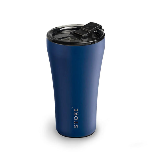 Sttoke Leakproof Ceramic Reusable Coffee Cup 12 oz - Magnetic Blue