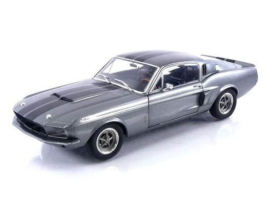 Motor City Classics Solido S1802905 1:18 1967 Shelby GT500-Grey & Black Stripes Ford Mustang Collectible Miniature car, Multicolored