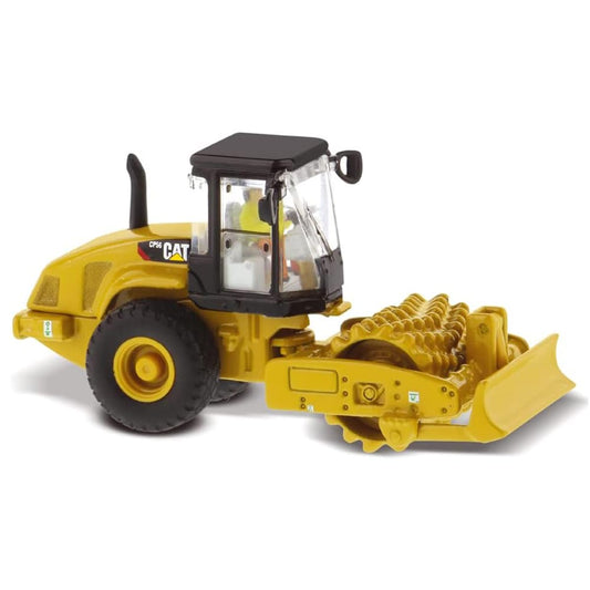 1:87 Caterpillar CP56 Padfoot Drum Vibratory Soil Compactor - HO Models by Diecast Masters - 85247 - Functioning Wheels and Padfoot Drum