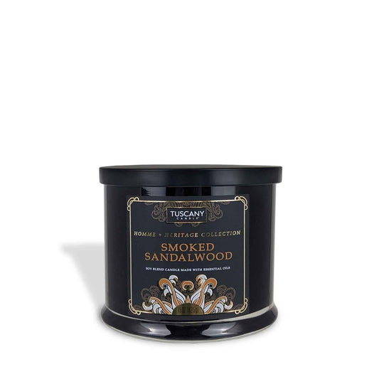 Empire Candle Tuscany Candle Homme + Heritage Scented Candle, Smoked Sandalwood, 15 oz
