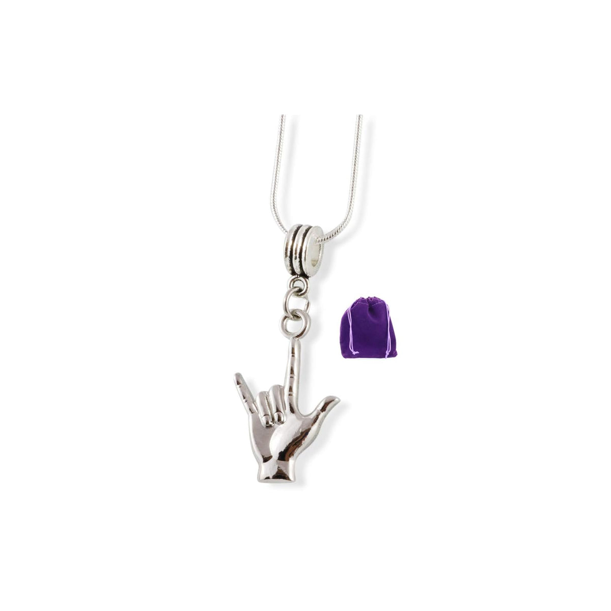 Dave The Bunny Necklace, Medium, Silver