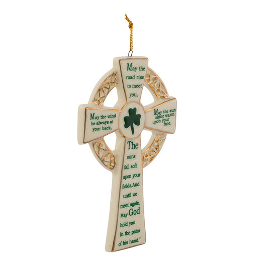 Kurt Adler 5.12-Inch Porcelain Irish Cross Ornament