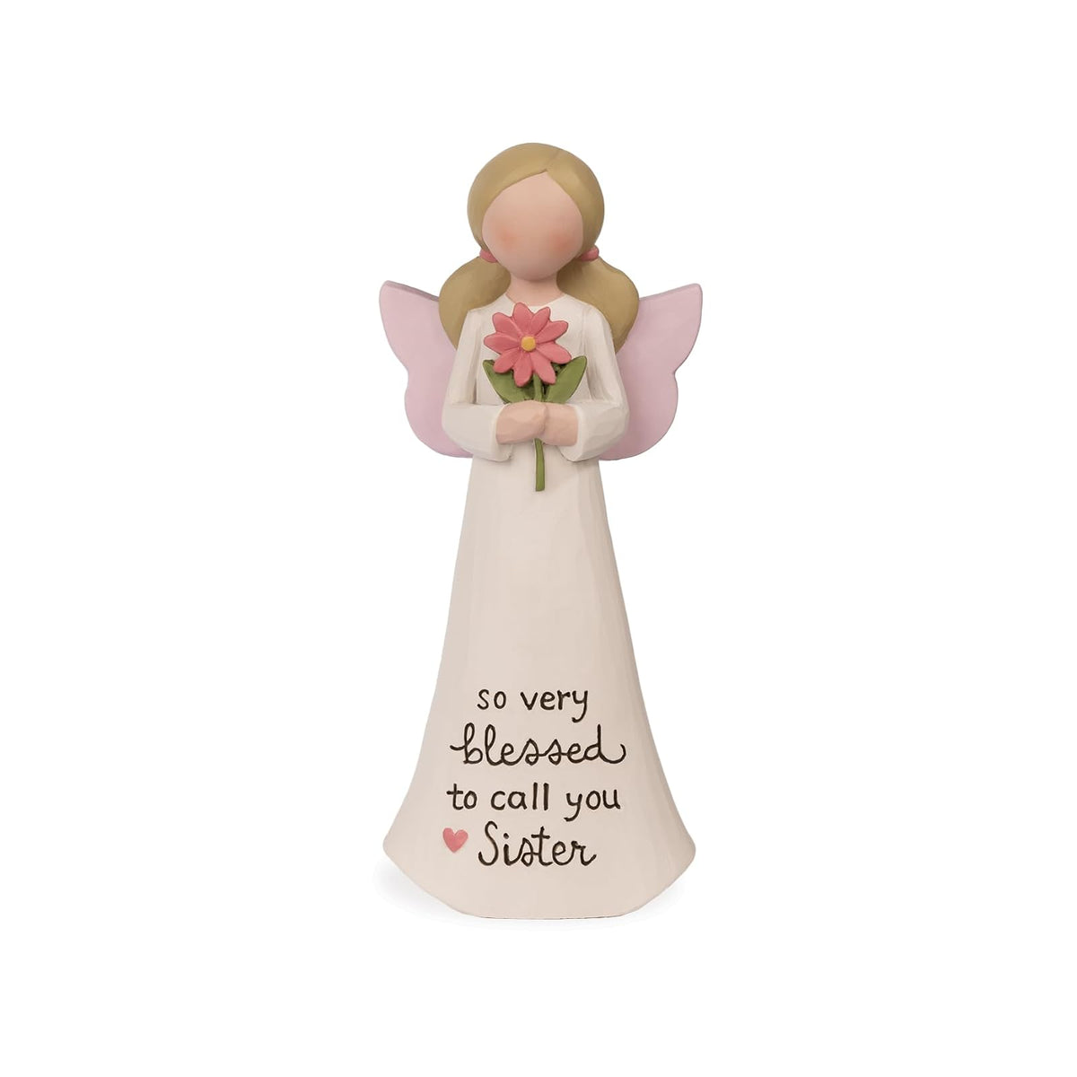 Blossom Bucket Figurine, Beige