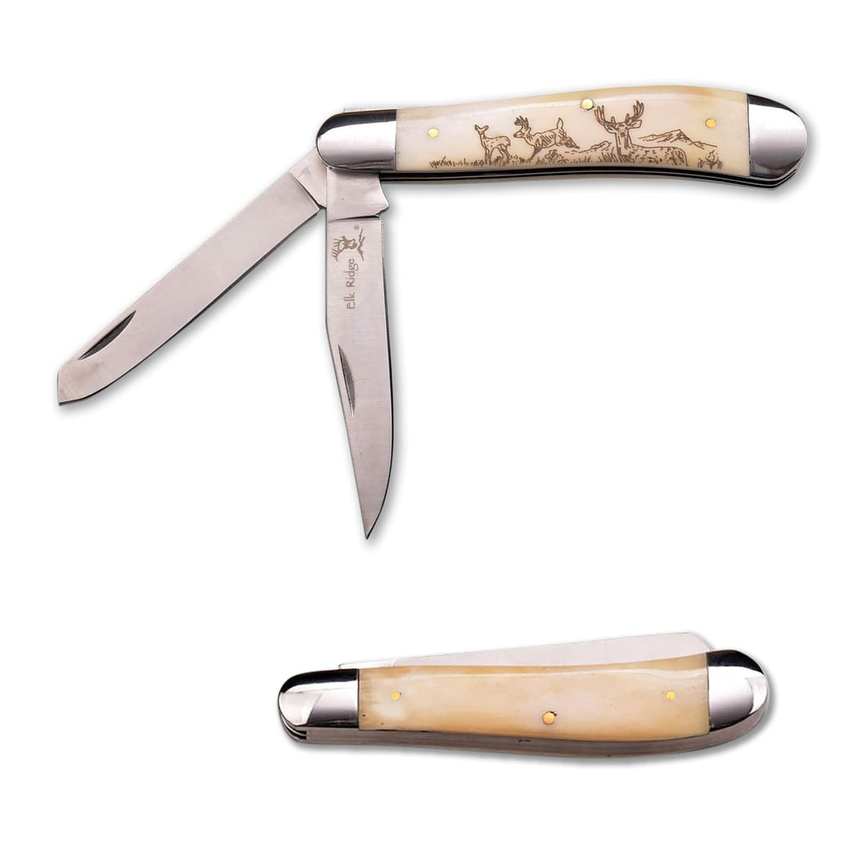 Elk Ridge Knife, 4" Closed, white