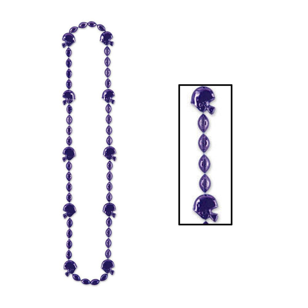 Beistle Football Beads (purple) Party Accessory (1 count) (1/Card)