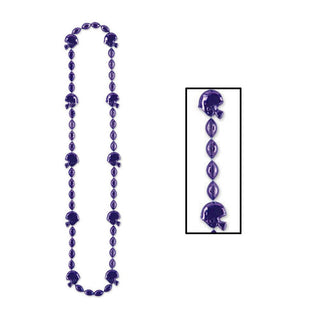 Beistle Football Beads (purple) Party Accessory (1 count) (1/Card)