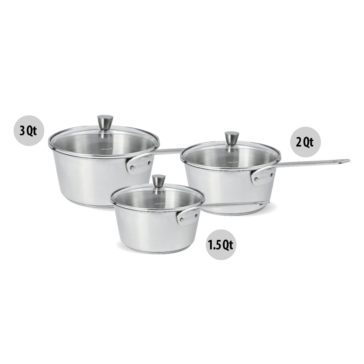 Cristel Cookware Set, Mixed, Stainless
