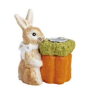 Mud Pie Candle Holder, 4" x 3" dia, Orange
