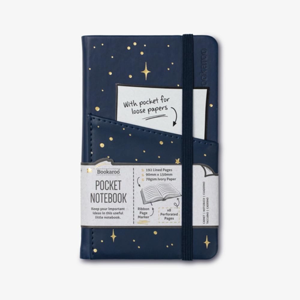IF Moon & Stars - Bookaroo Pocket Notebook (A6) Journal