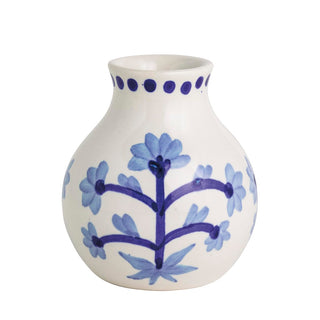 Mud Pie Vase, 4" x 3 1/2" dia, Blue