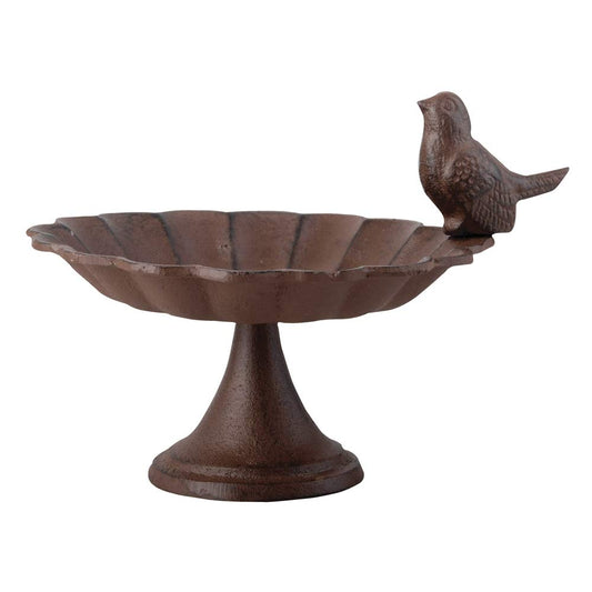 Esschert Design FB164 Cast Iron Pedestal Birdbath, Small