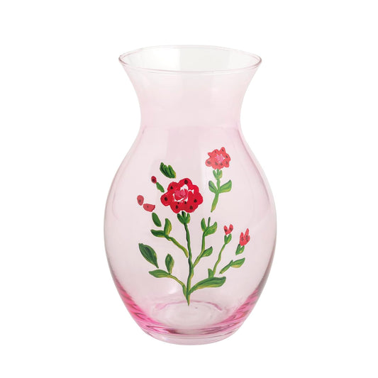 Mud Pie Vase, 5 1/2" x 2 3/4" dia, Red