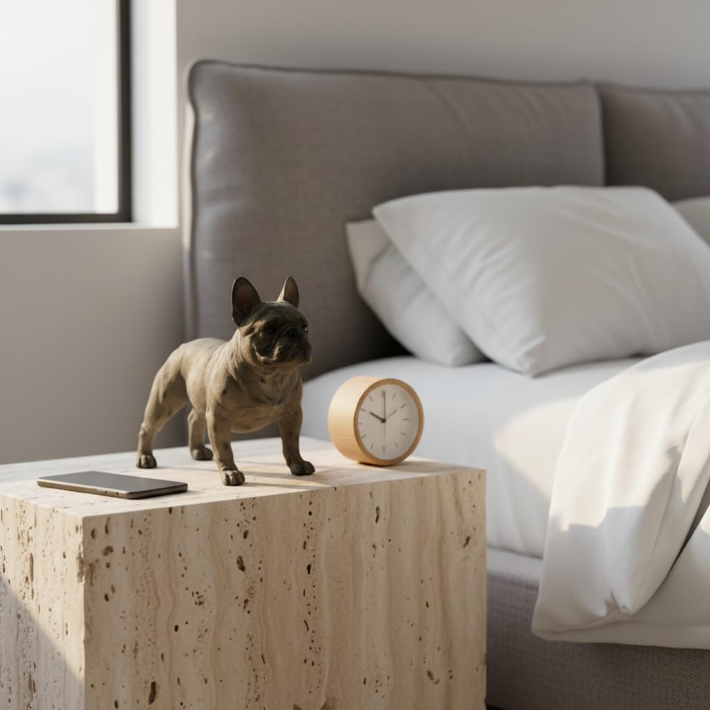 Comfy Hour Doggyland Collection, Miniature Dog Collectibles 6 Standing French Bulldog Figurine, Realistic Lifelike Animal Statue Home Decoration, Brindle, Polyresin