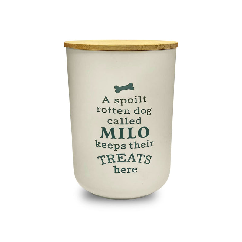 History & Heraldry Personalised Dog Treat Jar - Milo