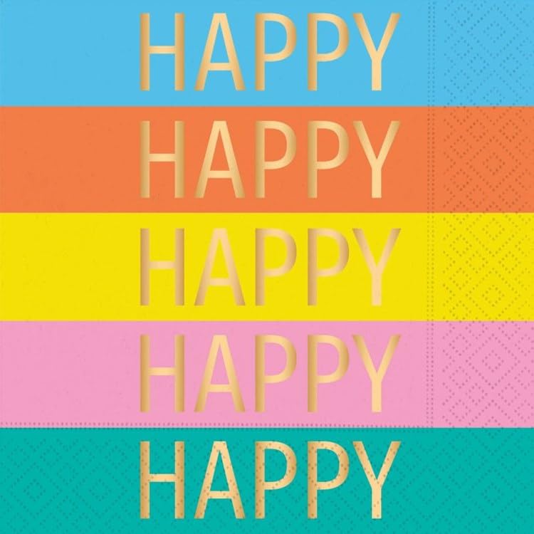 DESIGN DESIGN Happy Party Luncheon Napkin, Party Supplies