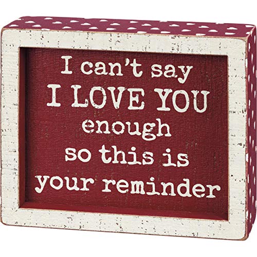 Primitives by Kathy 108825 Your Reminder Inset Box Sign, 6-inch Length, Wood