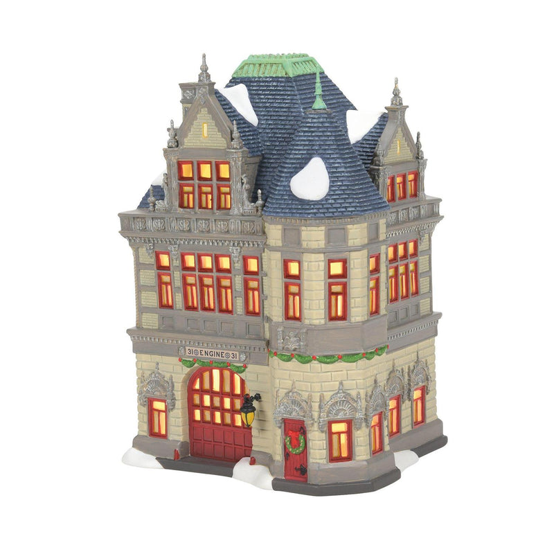 *Department 56 Christmas In City Village Engine Company 31 Lighted Building