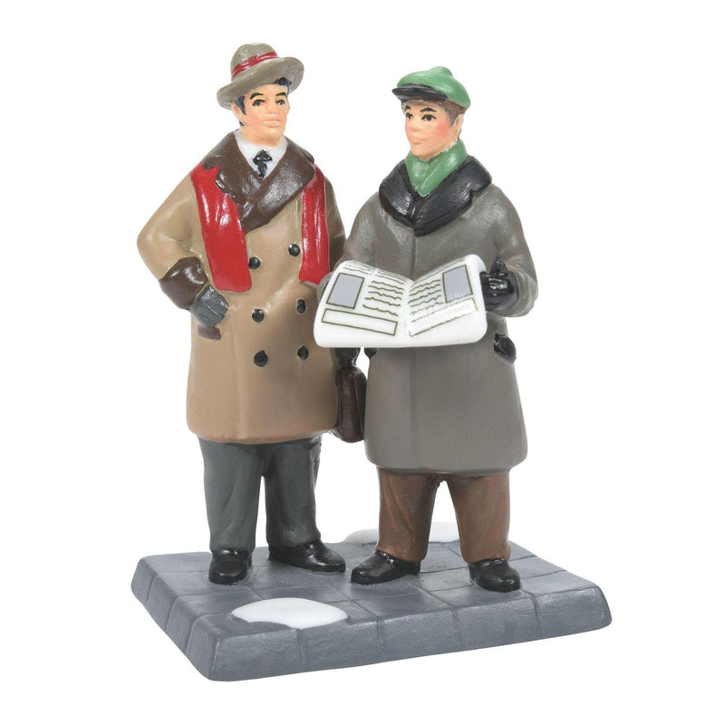 *Department 56 Christmas In City Village Breaking News Village Figures