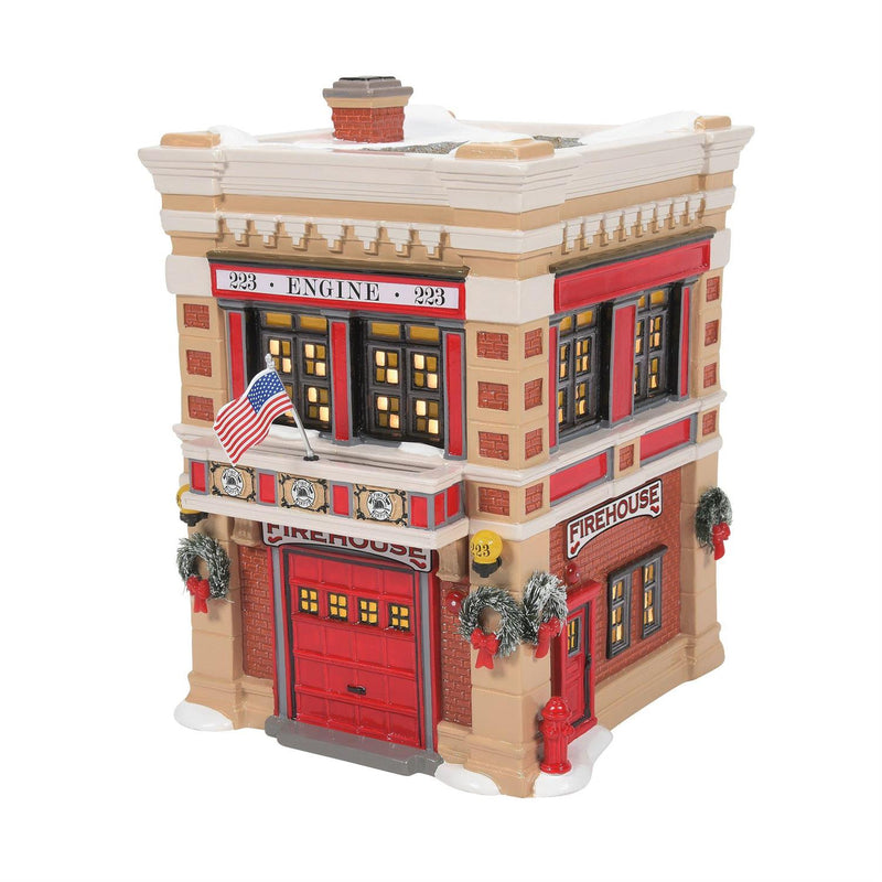 *Department 56 Snow Village Engine 223 Fire House Light Building