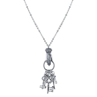 1928 Jewelry Multi Keys Charm Necklace 28 Inches
